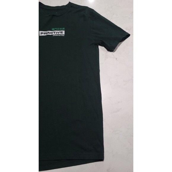 Primitive x Demon Slayer Tanjiro Dirty P" Small Forest Green T-Shirt DAMAGED - Picture 3 of 12